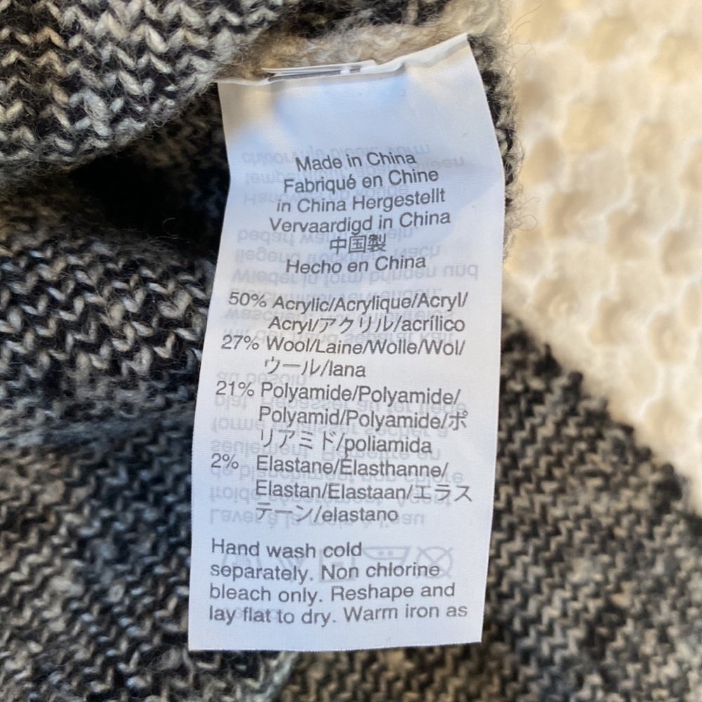 Madewell Gray and Black Grid Turtleneck Sweater - Picture 4 of 4